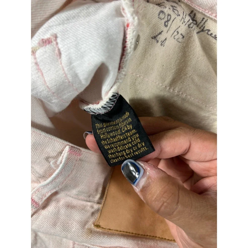 Schaeffers Garment Hotel Selvedge Jeans Mens 29 Pink USA Straight Leg Hollywood